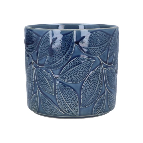 Navy blue plant pot - blue, dark