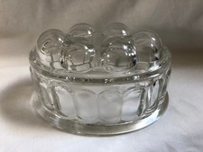 VINTAGE Pressed Glass Pudding Jelly Mold Bowl
