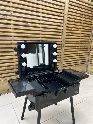 Black portable vanity with - black,