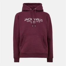 Jack Wills Batsford Graphic Logo Hoodie Mens Gents OTH Hoody Hooded Top Regular
