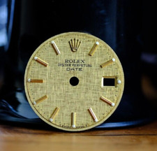 Original Rolex ladies Oyster Perpetual Date Champagne Linen Dial For Model 6917