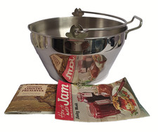 Jam Making  Stainless Steel Preserving Pan + 2 Recipe Books Chutney Pickles Jams