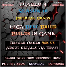 ✨Diablo 4✨Season 10✨Druid S-Tier Builds✨1 - 2 GA✨Best Builds in Game✨24/7✨