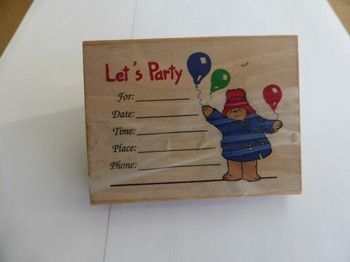 Wooden rubber stamp party - wooden,