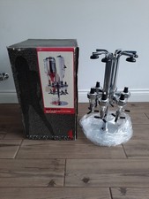 Vintage Bottle Stand Drinks Optics Dispenser Spirits Wine Steel Bar Butler