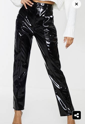 Black vinyl seam straight - seam, leg