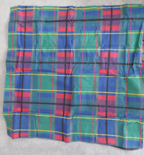 Double Duvet Quilt Cover Bright Colours Tartan Print Polycotton Button Fastening