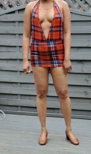 Women tartan mini dress - women's,