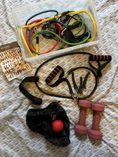 HOME GYM STARTER BUNDLE: Resistance Bands Set, 2KG Dumbbells & Accessories