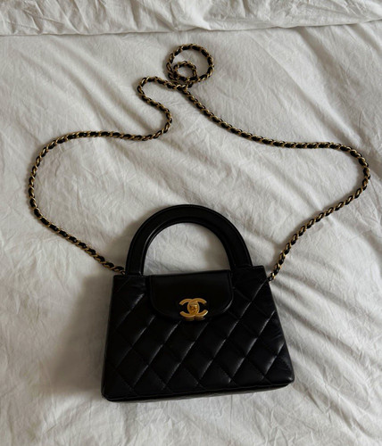 Chanel black quilted - black, leather