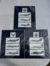 Military Aviation Art Prints; USAF, US Naval Air Force & RAF, 15 1/2 Inch