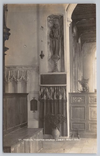 Postcard vintage rppc thaxted - rppc,