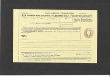 GB Stationery KEVII 10d brown Foreign & Colonial Telegraph Form WYMAN H&B TP59b