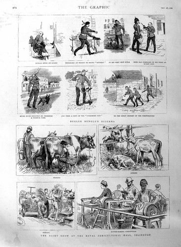 Original old antique print - original,