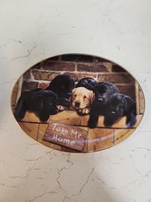 NIGEL HEMMING FRANKLIN MINT DOG OVAL LABRADOR PLATES