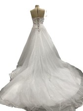 Trudy Lee white wedding dress - adjustable size 14-16. Corset lace-up