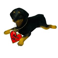 Black Doberman Puppy Resin