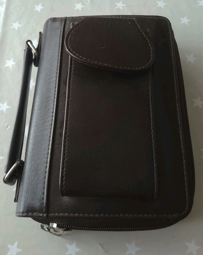 Brown faux leather - brown,