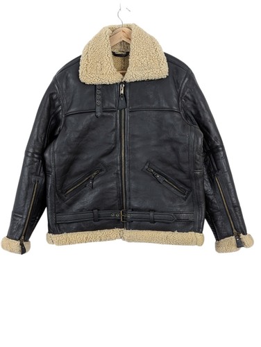 Real leather shearling aviator - leather,