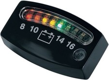 Kuryakyn Moto Motorcycle Motorbike LED Battery Gauge Black