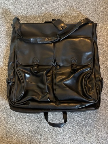 Black faux leather suit - faux,