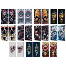 OFFICIAL RIZA PEKER SKULLS 9 LEATHER BOOK WALLET CASE COVER FOR AMAZON FIRE