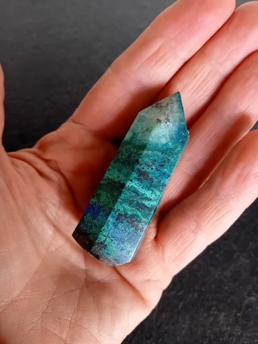 Azurite malachite tower point - azurite,