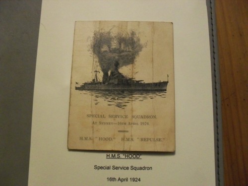 Antique 1924 hms hood - antique,