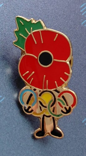 Poppy olympics pin badge - poppy,