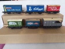 Hornby Food train McVities Birds Eye KitKat Prime Pork Kellogs wagons vans x6