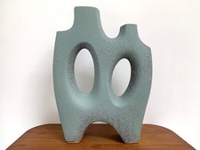 Mid Century Modern Toyo Japan Ikebana Abstract Brutalist Sculpture Ceramic Vase