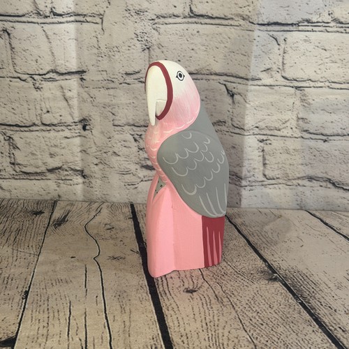 20cm bright pink parrot bird - parrot,