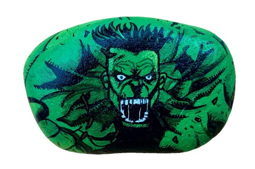 Hand painted rock the - hand,