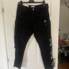 Zara Black Skinny Cargo Jeans