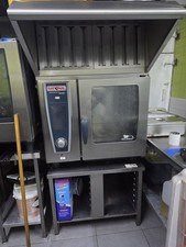 RATIONAL SCCWE 6 GRID WHITE EFFICIENCY ELECTRIC COMBI OVEN WITH STAND