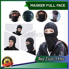 Black Balaclava Lycra Full Face Mask Men Women Cycling Ski Warm Neck Motor Bike