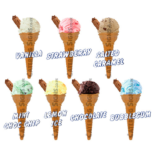 Set ice cream - cream, and