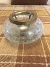 glass tea light candle holder 7 inch round 4 inch high
