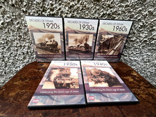 Set of  boxed DECADES OF STEAM dvds, 5 dvds in total.
