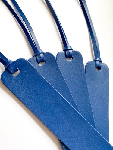 Leather bookmark royal - leather, blue