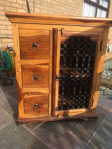 Sheesham cabinet with drawers - sheesham,