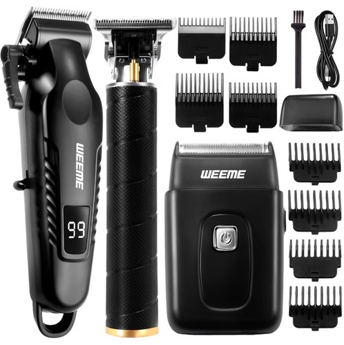 3pcs mens hair clippers shaver - 3pcs,