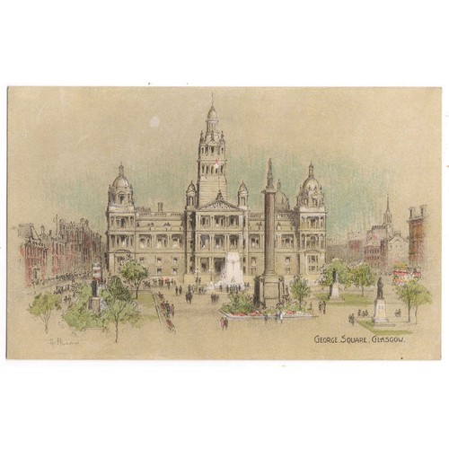 Glasgow george square - glasgow, postcard