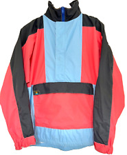 Vintage 80s 90s Pullover Jacket Hooded Colour Block Tactel Quiet Clothing M