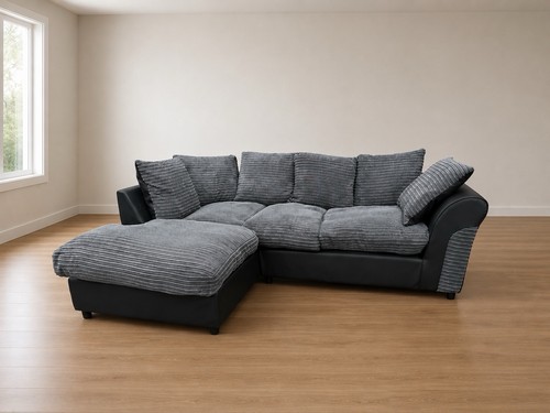 Grey and black cord corner - and,