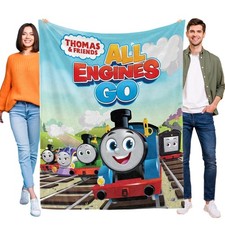 Thomas train flannel blanket - train,