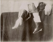 c.1890 PHOTO CHINA - WOMAN WITH BOUND FEET