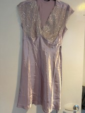 Secrets pale pink satin - pale, lace