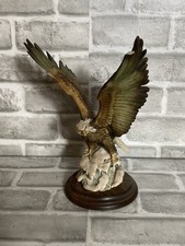 Giuseppe Armani Eagle On Snow Porcelain Sculpture Made in Italy Retired (Read).