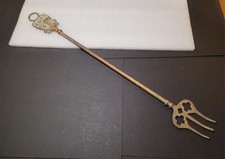 Vintage Brass Toasting Fork - Cheddar - Fireplace Companion Tool - Marshmallow